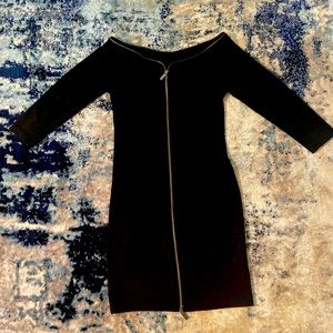 Black full zip Armani Exchange dress